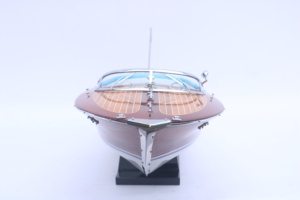 เรือใบจำลอง RIVA ARISTON (ตัวเรือสีขาว) งานแฮนด์เมด ของสะสมงานศิลปะโบราณ ตกแต่งธีมมหาสมุทร ตั้งโชว์ได้ โฮชิมินห์เกีย - Product Image 1