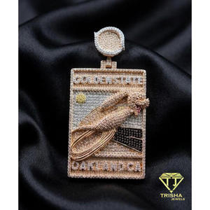Iced Out Space <b>Rocket</b> Pendant 925 Sterling Silver Moissanite Diamond Custom Hip Hop Fashion Jewelry - Product Image 2