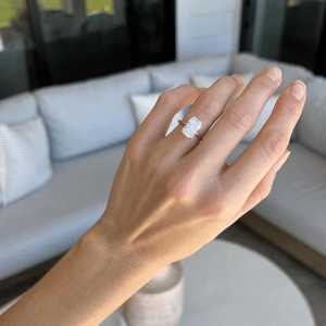 4 Carat Radiant Cut Lab Diamond Proposal <b>Ring</b> 10k 14k 18k Solid <b>Gold</b> Dainty Band Prong <b>Set</b> Solitaire <b>Ring</b> Jewelry Manufacturer - Product Image 2