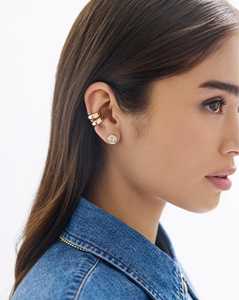 Diamond <b>Stud</b> <b>Earrings</b> Bezel Set <b>Emerald</b> Cut Lab Grown Push Back Minimalist Everyday Wear Jewelry Custom 14K Solid Gold Wholesale - Product Image 6