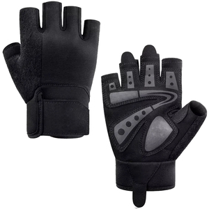 Professional Leather Hook Loop Gym <b>Gloves</b> Half Finger Breathable Weightlifting Fitness Non-slip Adult <b>Training</b> Wear-Resistant - Product Image 2