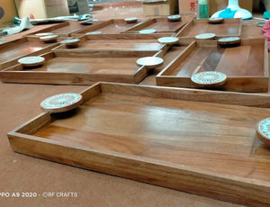 RFCrafts Vaisselle de service en bois au design moderne de luxe avec incrustation de nacre pour mariages maison Ramadan Eid - Product Image 4