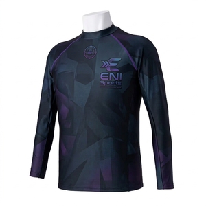 Camiseta de Compresión Deportiva Personalizada para Hombre, Manga Larga, Poliéster, Protección UPF50, Transpirable - Product Image 1