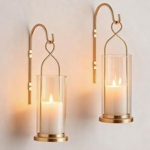 Modern Metal Candle <b>Wall</b> <b>Sconce</b> Decorative Handmade Iron Hanging Candle Holder For Living Room Home Decoration - Product Image 5