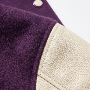 Purple <b>Racing</b> letterman <b>Jacket</b> Custom Leather Sleeve Embroidered Bomber Streetwear Motorsport Letterman <b>Jacket</b> - Product Image 6