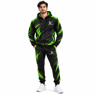 Wholesale Custom Sublimation Tracksuit for <b>Men</b> Personalized Athletic Training Wear Set Full Zip Sports Jacket with Pant Uniform - Product Image 2