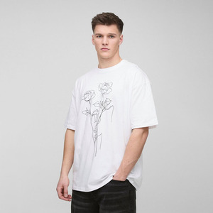 T-shirt unisexe coupe ample surdimensionnée imprimé graphique personnalisé 200 220 250 gsm T-shirt respirant 100% coton pour hommes Impression DTG - Product Image 1