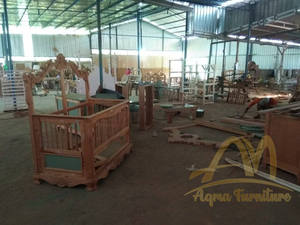 French Solid Wood Rattan <b>Bed</b> Classic with Ottoman Bedroom Furniture - Product Image 6