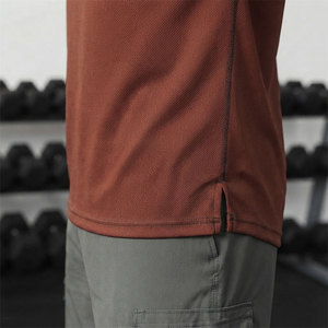 Camiseta de Compresión de Alto Rendimiento para Hombre, Textura Suave, Material Combinado, Antiencogimiento, Larga Duración, Servicio OEM - Product Image 3