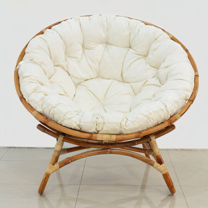Natural <b>cane</b> rattan saucer <b>chair</b> comfortable papasan leisure swivel <b>chairs</b> for living rooms - Product Image 3