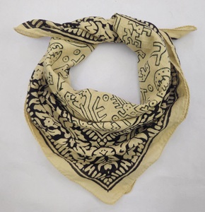 Pañuelo de algodón con estampado floral para playa, pañuelo para el pelo, pañuelo para la cabeza estilo bohemio, pañuelo indio estampado a mano, pañuelo ligero para el cuello, ideal para vacaciones de verano. - Product Image 1