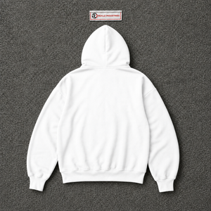 Custom White Oversized <b>Zip</b> <b>Up</b> <b>Hoodie</b> Men Streetwear <b>Black</b> Graphic Print Drop Shoulder Full Zipper Hooded Sweatshirt Casual Wear - Product Image 6