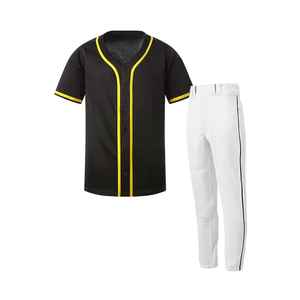 Uniformes d'équipe de softball sur mesure OEM, design personnalisé, haute qualité, impression par sublimation sur tissu sergé, séchage rapide, évacuation de l'humidité, uniforme de baseball - Product Image 4