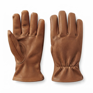 Guantes de Trabajo de Cuero de Grano Completo, Duraderos, Resistentes a la Abrasión, Antideslizantes, con Puño Elástico en la Muñeca, de Uso General, Antiestáticos - Product Image 5