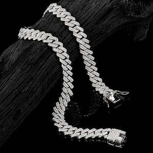 Elegante Collar Cubano de Moissanita con Acabado de Lujo y Fabricación Premium para Compradores de Exportación - Product Image 4