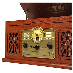 Radio Victor State 7 en 1 con Tocadiscos de 3 Velocidades y Centro de Música de Madera con Acabado en Caoba Modelo D0100XFM38X - Product Image 2