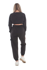 Pantalones Deportivos de Felpa 100% Algodón para Mujer, Diseño Casual de Invierno, Transpirables, Cortavientos, Pantalones Cortos Deportivos - Product Image 4