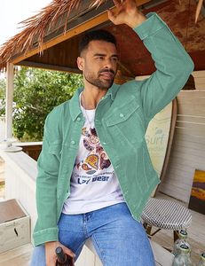 Vestes en jean pour hommes, style streetwear, design tendance, collection 2025, manches longues, décontractées, vente en gros - Product Image 6