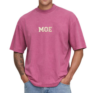 Camiseta de algodón jersey premium estilo streetwear, lavada, de corte relajado, informal, para marcas de ropa privada, proveedor de camisetas para hombre - Product Image 1