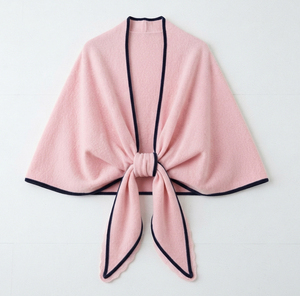 Châle en cachemire tricoté tendance pour l'été, faux pull avec écharpe nouée et cape fine en laine pour les épaules - Product Image 4