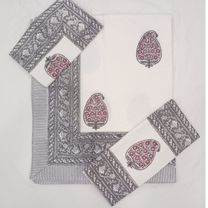 Elegant Jaipuri Bohemian Motif Indian Hand Block Printed 100% Cotton Luxury Bedsheet Set <b>King</b> <b>Size</b> 200TC Hospital Home Hotel use - Product Image 1