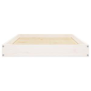 Cama Minimalista Mediana para Perro, de Madera de Pino Sólido Blanca - Product Image 4