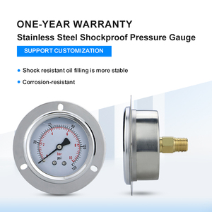 مقياس ضغط تناظري NPT1/4 بالجملة، 63 مم، وصلة نحاسية، علبة محكمة الإغلاق، مقياس ضغط مملوء بالجليسرين - Product Image 4