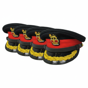 Gorra de Uniforme Clásica de Tela de Lana, Estilo Oficial, Parte Superior Plana, para Hombre, con Bordado en Punta y Insignias Bordadas Personalizadas - Product Image 3