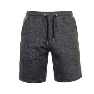 Shorts Bermuda en coton gris pour homme avec bande latérale marine et cordon de serrage à la taille, style décontracté - Product Image 3