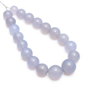 Cuentas Redondas Lisas de Calcedonia AAA de 10mm-15mm, Calcedonia Azul Natural, Piedras Preciosas Semipreciosas Sueltas para la Fabricación de Joyas - Product Image 5