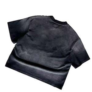 Camiseta Casual de Hombre, Corte Cuadrado, Personalizada, Tallas Grandes, Blanca Lisa, de Verano, Hombros Caídos, Tejido Grueso - Product Image 2