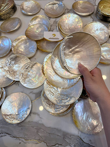 จานไข่มุกคุณภาพสูงสำหรับตกแต่ง ทำจากเปลือกหอยธรรมชาติ รับผลิตตามแบบ OEM พร้อมโลโก้สั่งทำ ผลิตโดยผู้ผลิตในเวียดนาม - Product Image 4