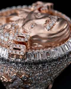 Anillos de Hip Hop Personalizados de Lujo para Hombre con Logotipo, Anillo de Diamante Moissanite S925 con Gema Moissanite para Hombre - Product Image 3