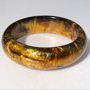 Handcrafted Eco-friendly Custom Epoxy Resin <b>Bangle</b> Bracelet Trendy Model <b>Love</b> Bead Jewelry Women 10x14mm Wedding Valentine's Day - Product Image 6