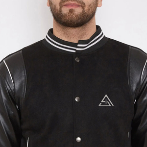 Chaqueta Letterman cómoda y personalizada para hombre, de manga larga, en venta. - Product Image 6