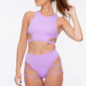 Ropa de Pole Dance con Cuello Alto para Mujer 2026, Venta al Por Mayor, Tela Elástica Ligera y Transpirable, Top de Entrenamiento, Servicio OEM - Product Image 1