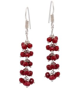 Pendientes de Perlas Naturales con Cuentas de Rubí, Diseño Clásico, Unisex, con Perlas Redondas de Cobre, Ecológicos - Product Image 5