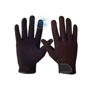 Leather Riding Gloves Tan With Tips For <b>Equestrian</b> Use - Product Image 4