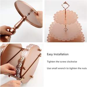 Support à gâteau en métal de qualité supérieure, fabriqué en Inde, pour les grandes manifestations, utilisé dans la décoration de mariage, sur les tables d'événements et dans les milieux hôteliers, en gros. - Product Image 2