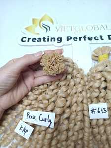 ขายส่งหนังกําพร้าชิดคัมพูชาเวอร์จินมนุษย์ผม Pixie โค้ง KTip ต่อผม - Product Image 3