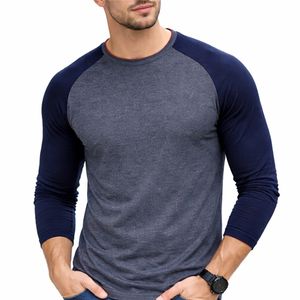 Camiseta de Manga Larga Raglán Premium para Hombre, Tejido de Sarga Suave y Transpirable, Ropa Deportiva Informal, Ajuste Cómodo - Product Image 1