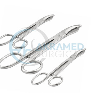 Ensemble de 3 ciseaux à pansements en acier inoxydable, instruments chirurgicaux orthopédiques, ciseaux à découper les bandages et les plâtres, certifiés CE - Product Image 6