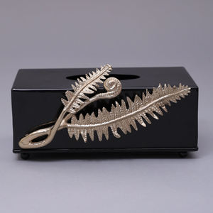 Boîte à mouchoirs en métal de couleur noire de qualité supérieure, en forme de fleur, adaptée aux tables élégantes, aux mariages ou à la décoration de repas festifs - Product Image 6