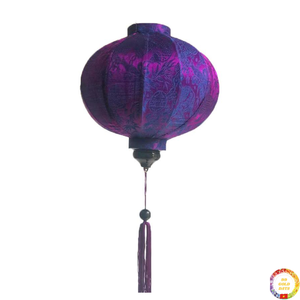 Lanterne en soie faite à la main à partir d'un cadre coloré en soie et bambou pour la décoration de la maison fête festival Vietnam - Product Image 2