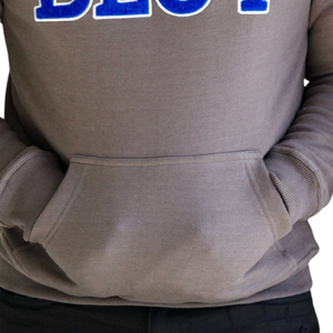 Sweat à capuche en chenille BLUΦ Phi Beta Sigma pour homme, couleur anthracite, avec lettres grecques, vêtement de fraternité haut de gamme, coupe classique - Product Image 5
