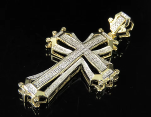Pendentif croix en diamant Moissanite VVS, argent 925, pendentif glacé, pendentif Hip Hop, bijoux de foi chrétienne, pendentif religieux - Product Image 5