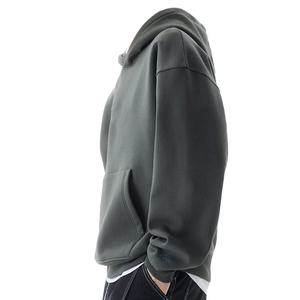 Vente en gros surdimensionné poids lourd 500 Boxy goutte épaule pierre Vintage recadrée lavé à capuche blanc 2026 - Product Image 5