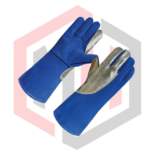 Gants de soudage ignifuges réfléchissants en aluminium, gants de sécurité industriels pour pompiers, antistatiques, respirants, en cuir - Product Image 3