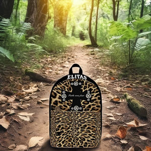 Sac à dos carré en cuir véritable avec doublure en polyester, fermeture éclair, design unisexe, imprimés animaliers, usage quotidien - Product Image 2