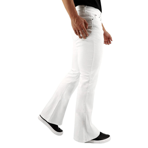 Pantalones Vaqueros Acampanados para Hombre con Logotipo Personalizado, de Color Sólido, Estilo Urbano Holgado, Hip Hop, en Oferta - Product Image 5